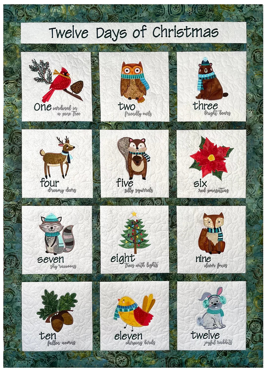 12 Days of Christmas - Woodlands Embroidery Design on CD
