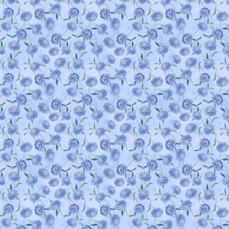 Wilmington Prints – Morning Blooms – Blue Small Floral Toss (Sold in ½-yard increments)