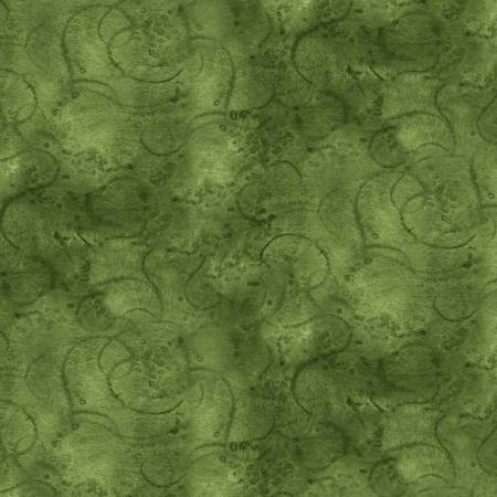 Riley Blake Designs – Painter’s Watercolor Swirl – Basil (Sold in ½-yard increments)