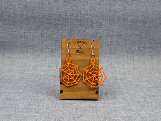 Spider Web Lace Halloween Earrings