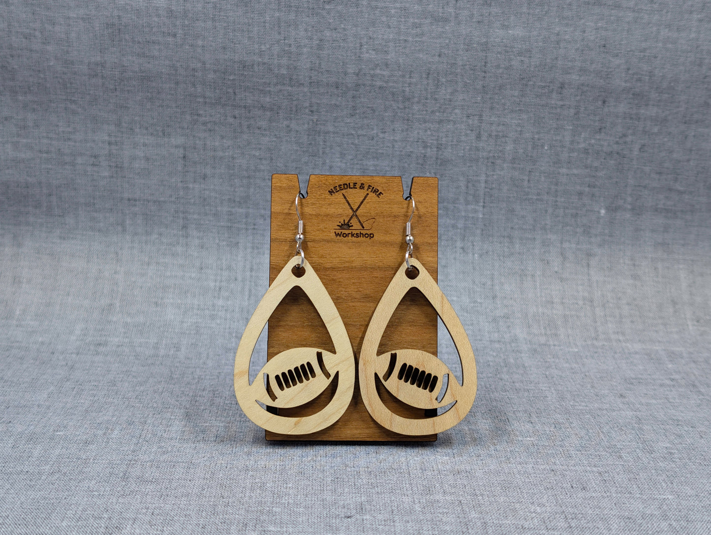 Football Teardrop Earrings