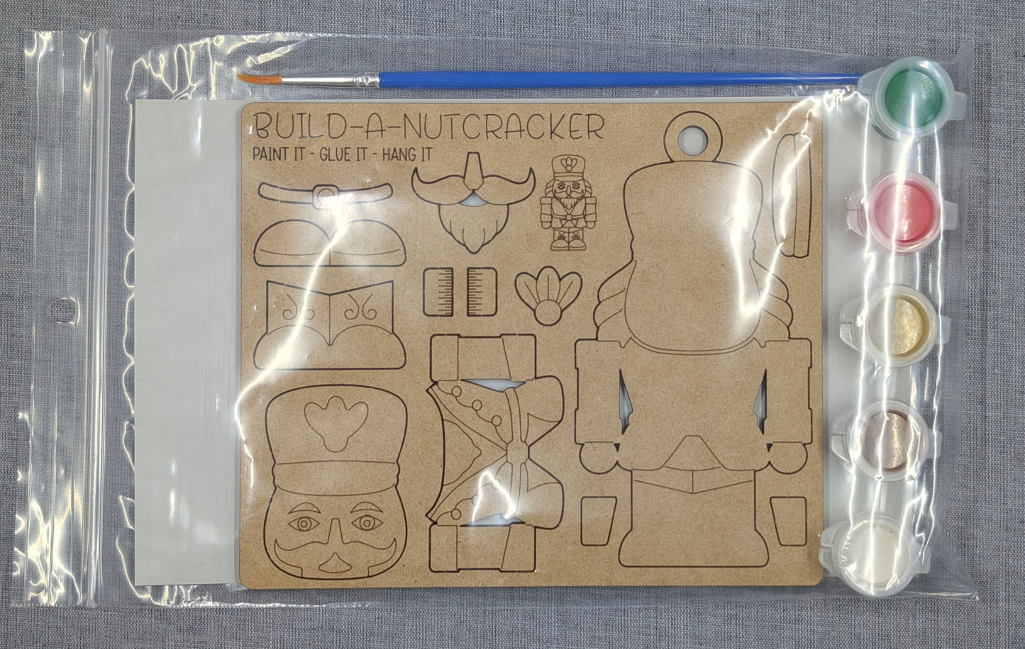 Nutcracker Paint-Your-Own Wood Pop-Out Kit