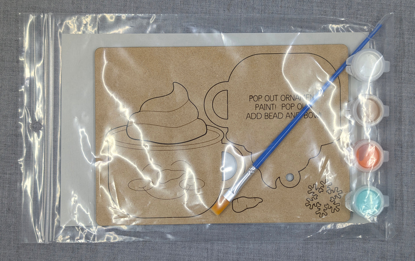 Ornament - Hot Cocoa - Paint-Your-Own Wood Pop-Out Kit