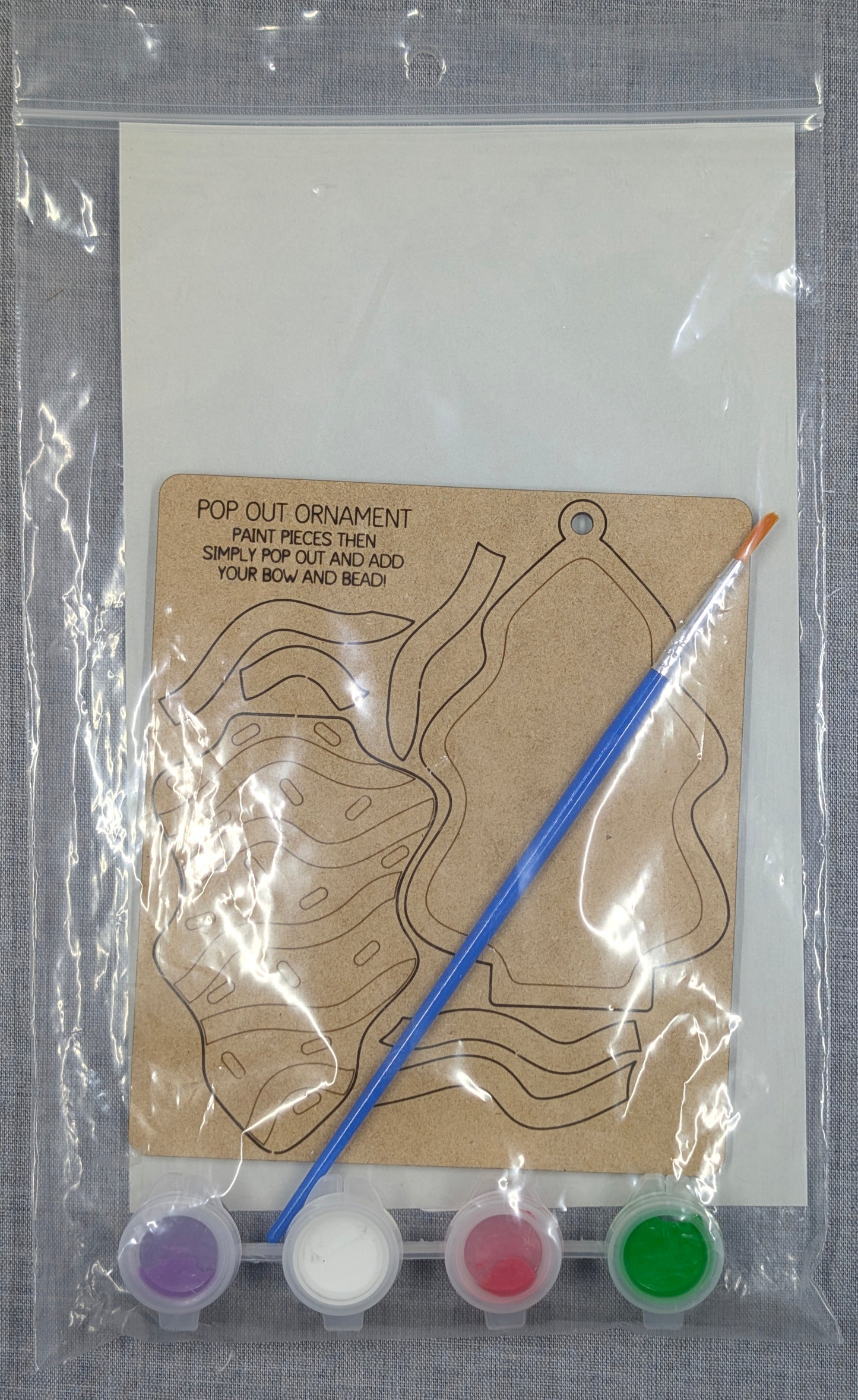Ornament - Christmas Tree - Paint-Your-Own Wood Pop-Out Kit