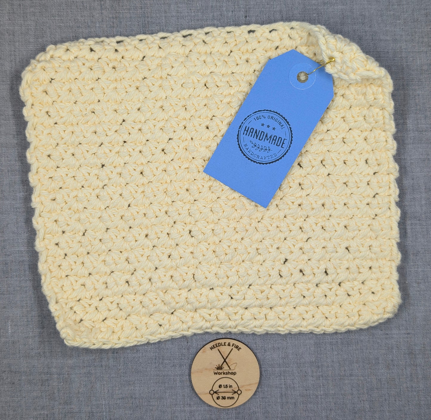 Crochet Pot Holder – Cream Cotton