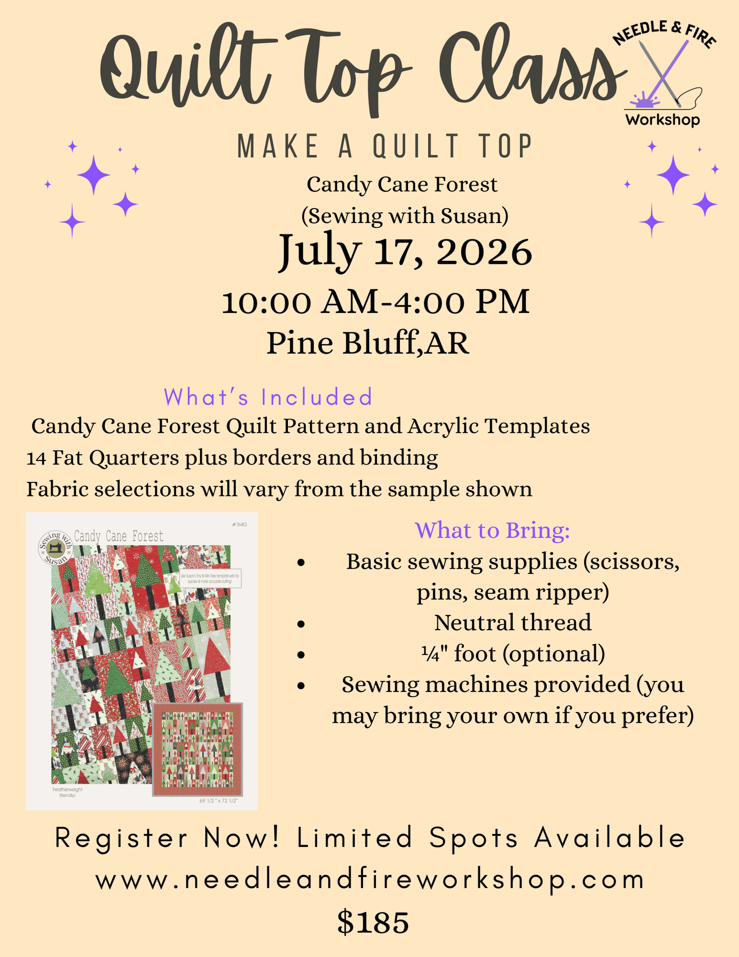 Quilting Workshop: Candy Cane Forest
