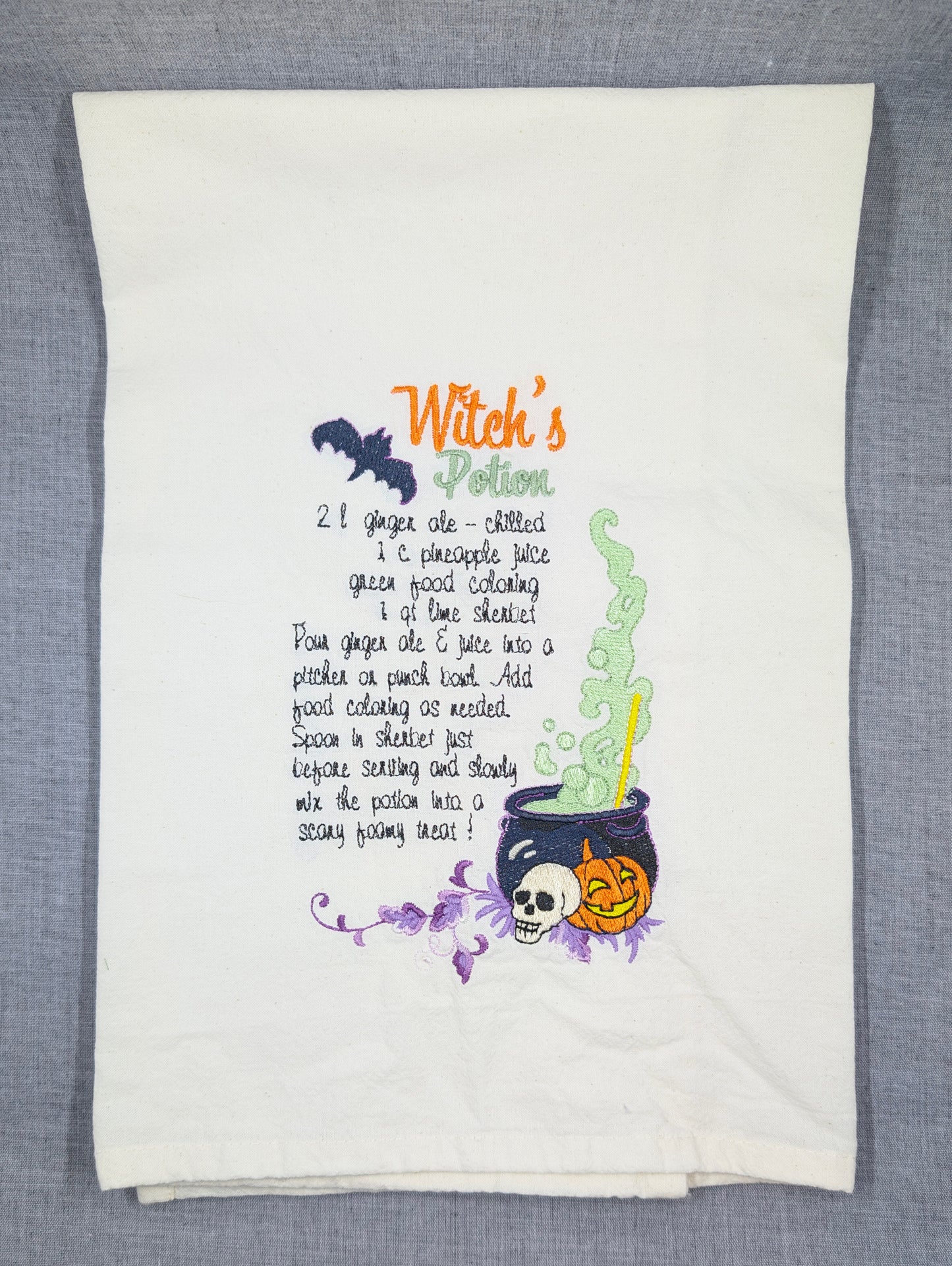 Witch's Potion Recipe Tea Towel
