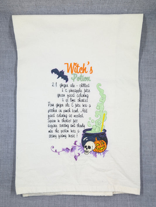 Witch's Potion Recipe Tea Towel