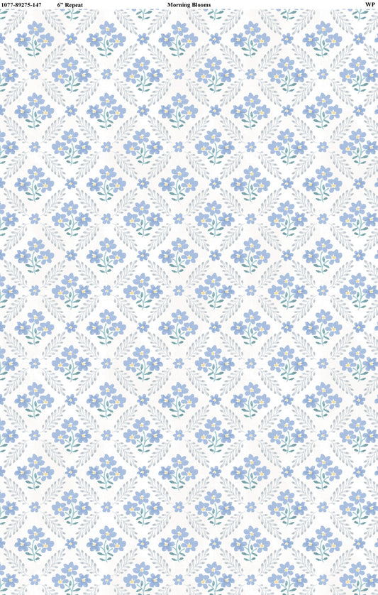 Wilmington Prints – Morning Blooms – Floral Grid (Sold in ½-yard increments)