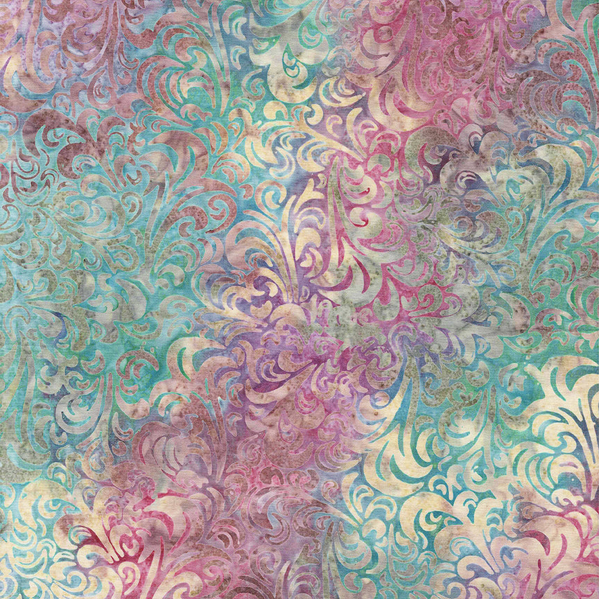 Batiks Elementals - Twirl & Swirl Winter Mint