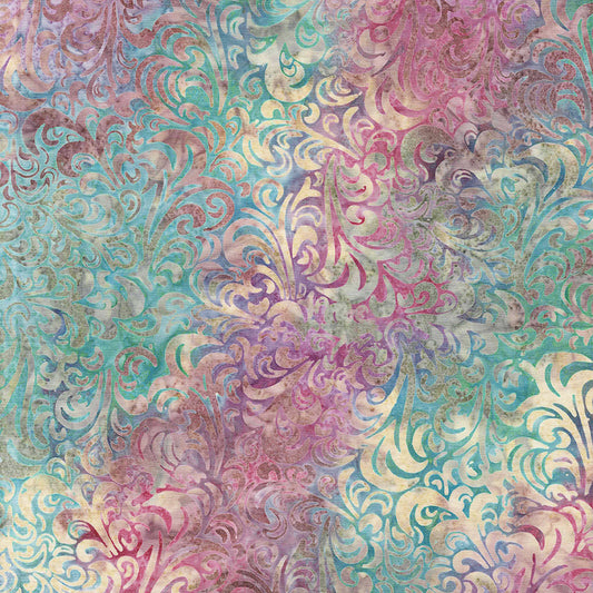 Batiks Elementals - Twirl & Swirl Winter Mint