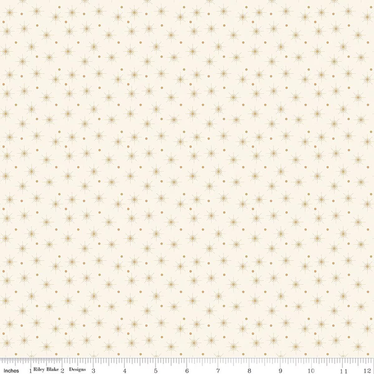Riley Blake Designs – Christmas Greetings – Christmas Lights Cream (Sold in ½-yard increments)