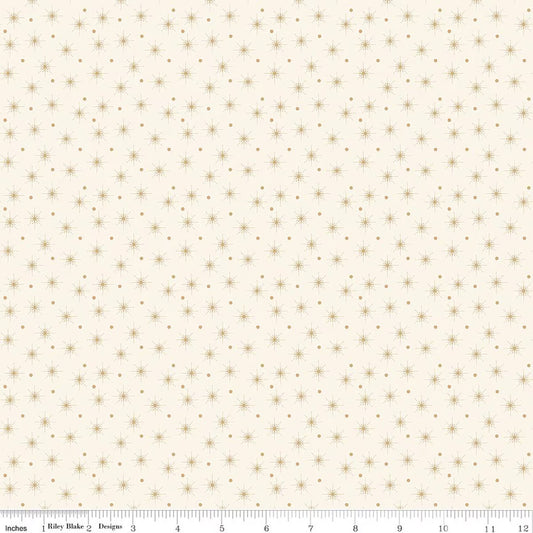 Riley Blake Designs – Christmas Greetings – Christmas Lights Cream (Sold in ½-yard increments)