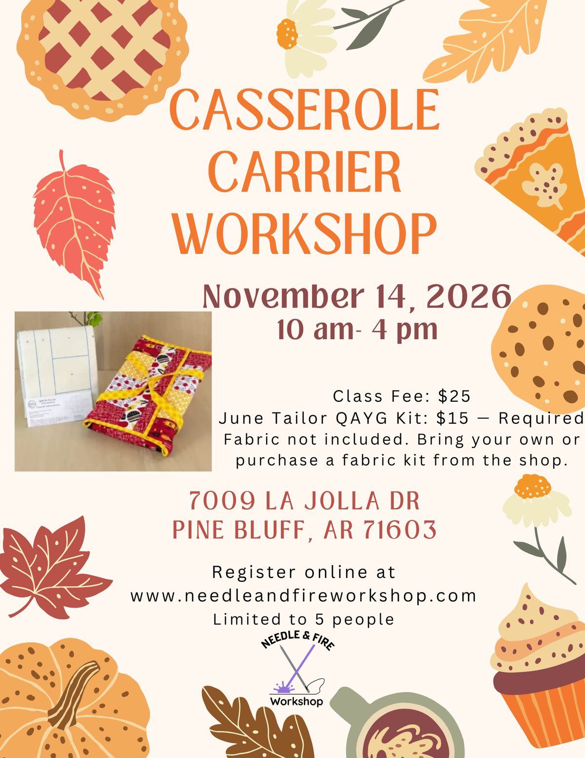 June Tailor QAYG Casserole Carrier Workshop