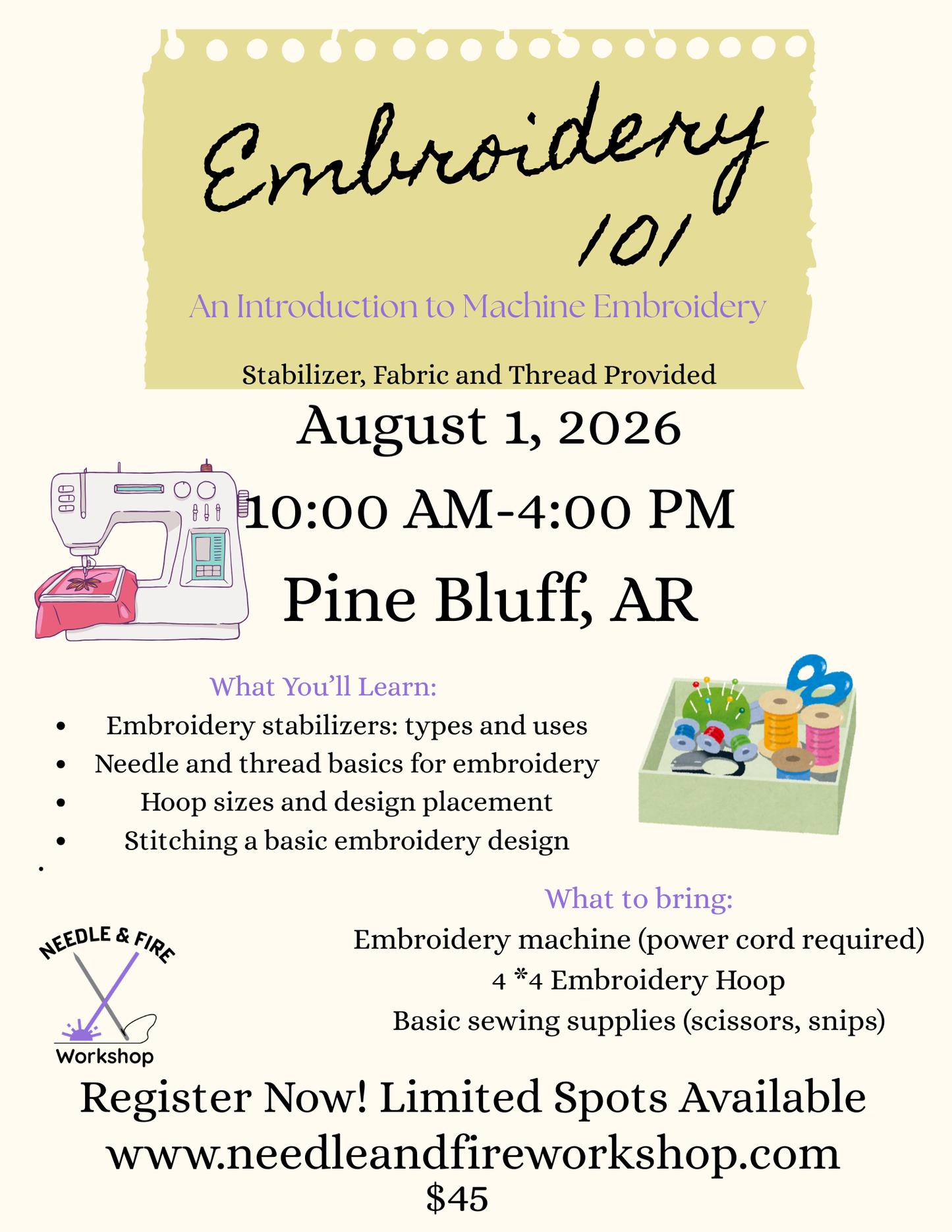 Embroidery 101: Embroidery Machine Basics