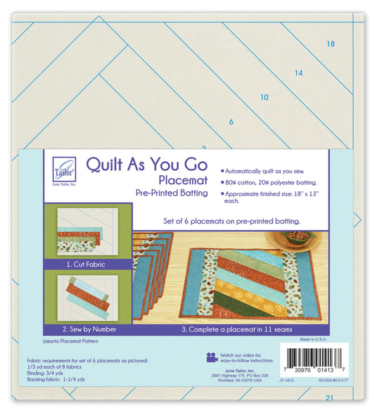 Quilt as You Go Placemats (6)- Jakarta