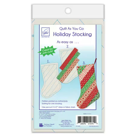 Quilt As You Go Holiday Stockings by June Tailor