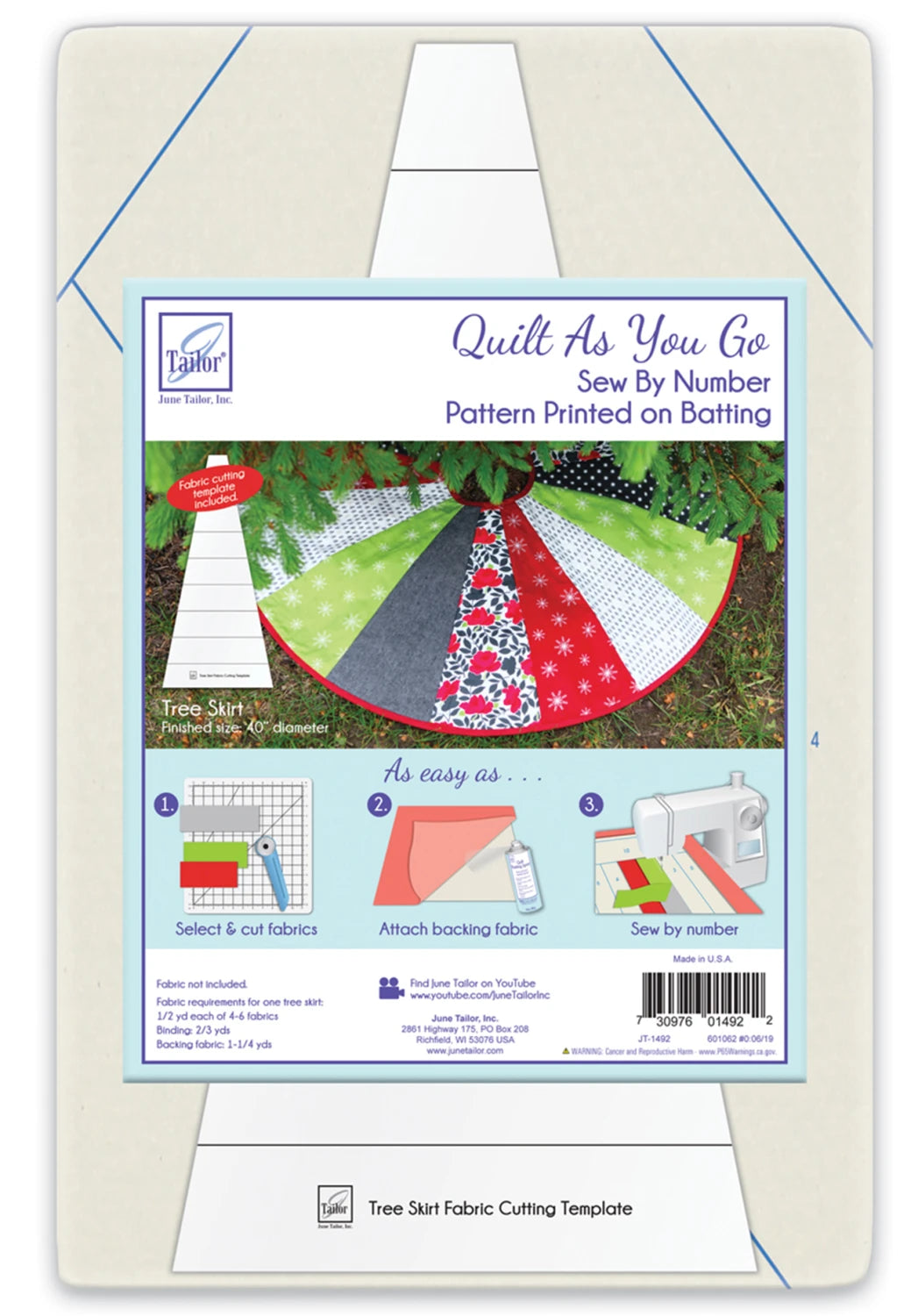 Quilt as You Go Christmas Tree Skirt