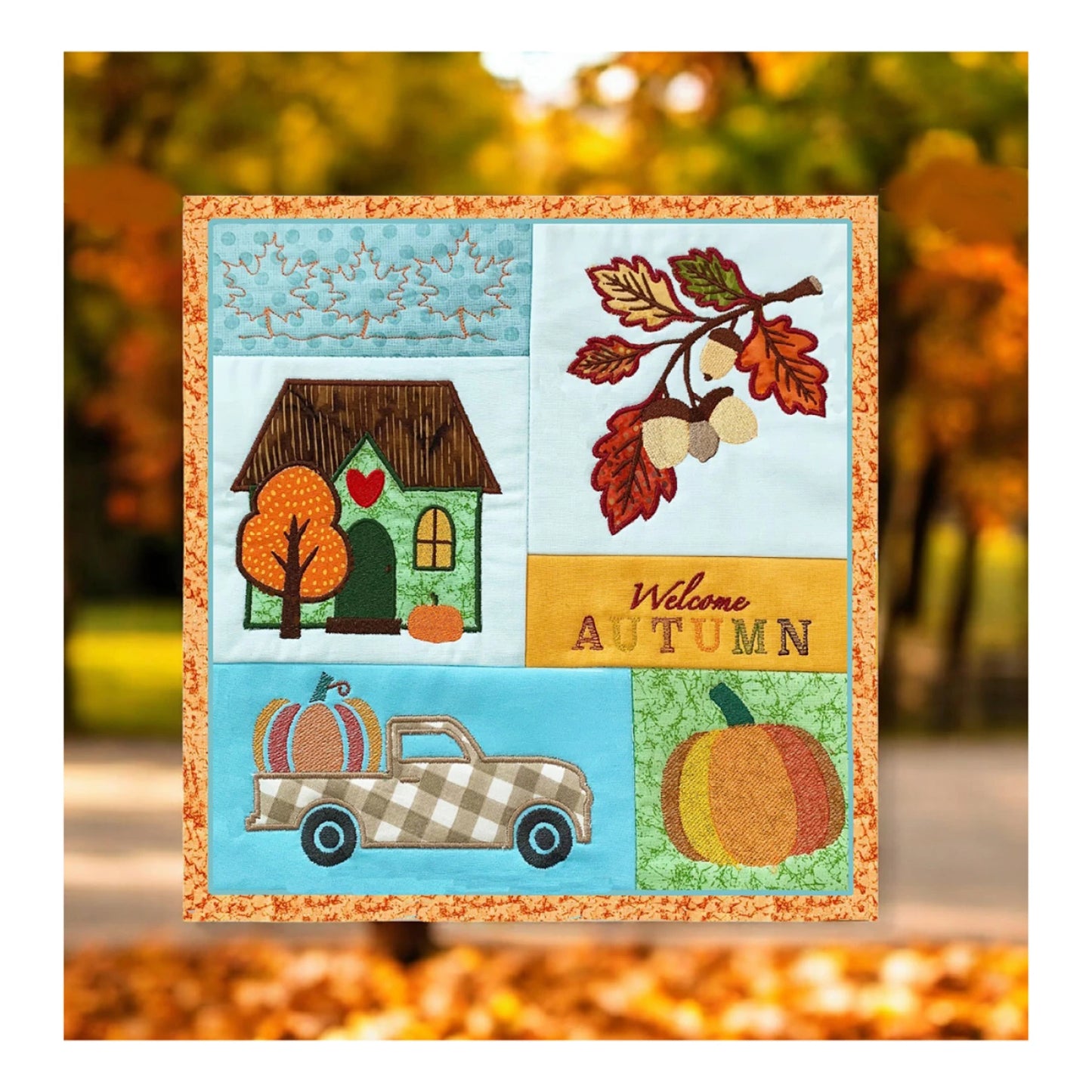 Fall for Autumn Machine Embroidery Design (USB) – Laurie Kent Designs
