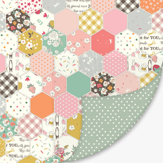 Double Lush Velvet - Bloomberry Hexies (58/60")