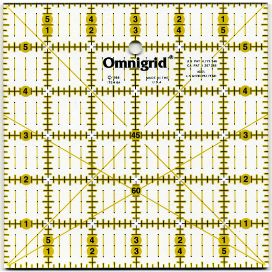 OmniGrid 6"x 6" Square Quilting Ruler
