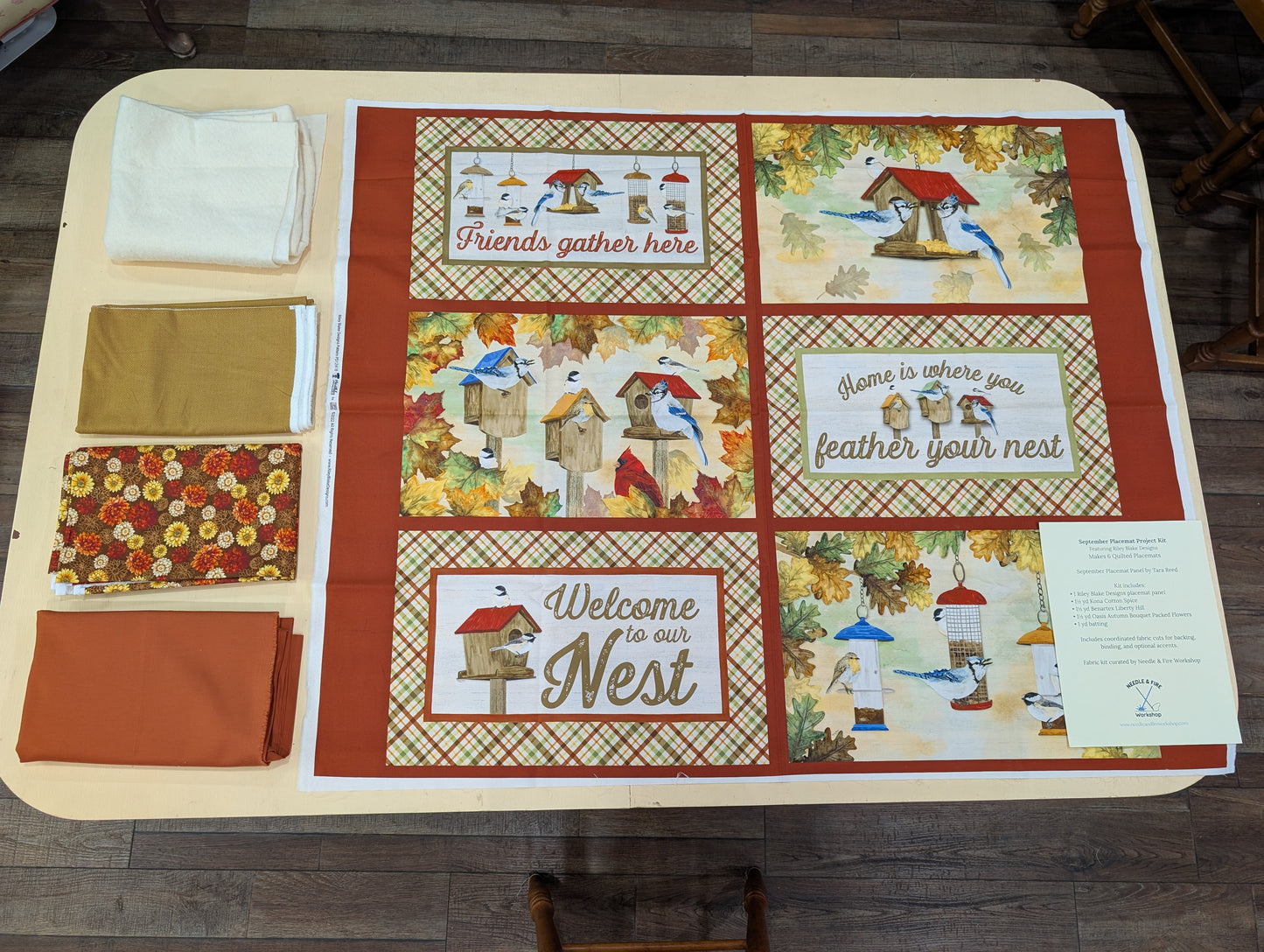September (2023) Placemat Project Kit – Riley Blake Designs Panel