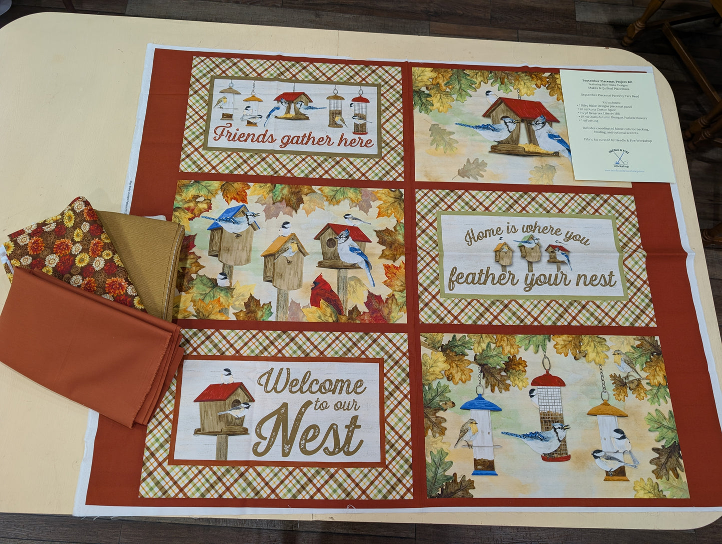September (2023) Placemat Project Kit – Riley Blake Designs Panel