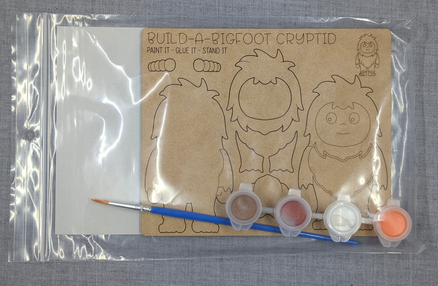 Bigfoot Paint-Your-Own Wood Pop-Out Kit