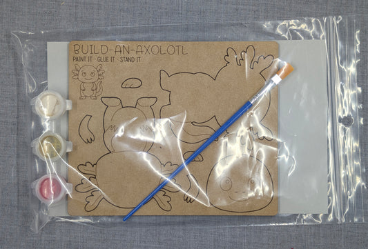 Axolotl - Paint-Your-Own Wood Pop-Out Kit