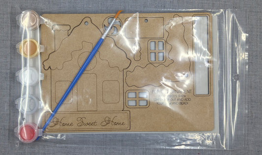Gingerbread House - Paint-Your-Own Wood Pop-Out Kit