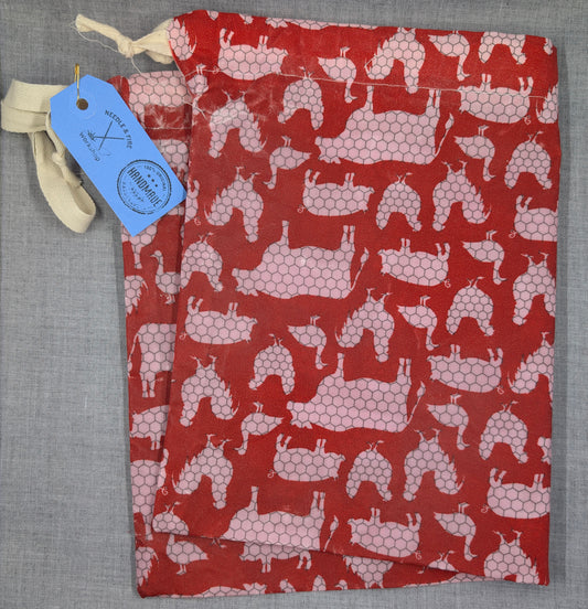 Reusable Waxed Bread Bag – Red Barnyard – 17 x 11 in.