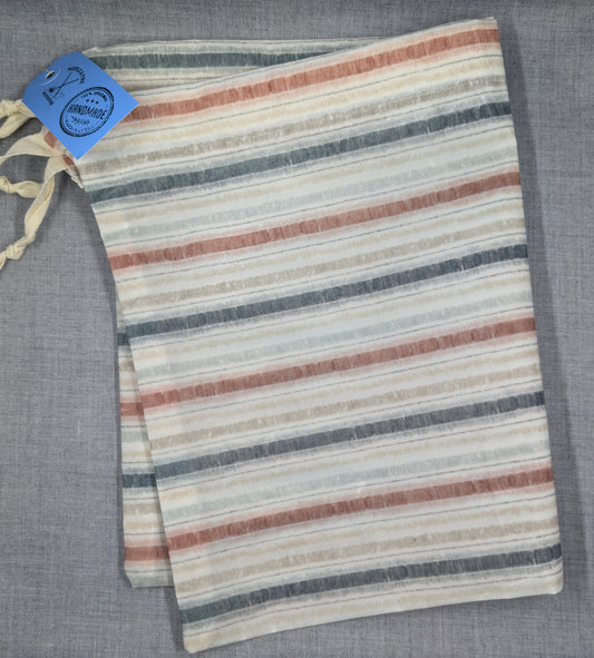 Reusable Waxed Bread Bag – Muted Stripe – 17 x 11 in.