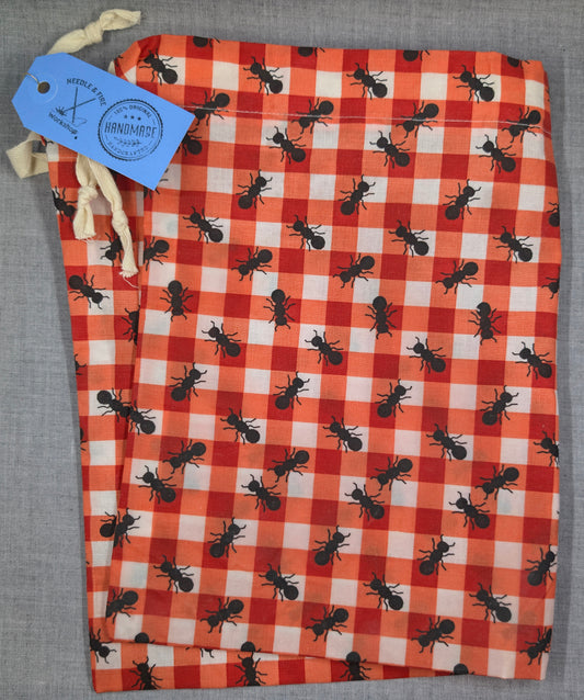 Reusable Waxed Bread Bag – Picnic Ants – 17 x 11 in.