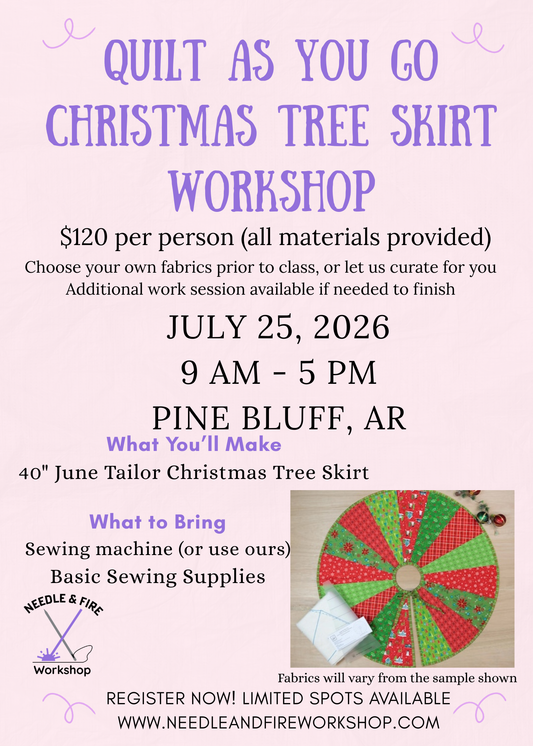 Christmas Tree Skirt Workshop-Quilt As You Go
