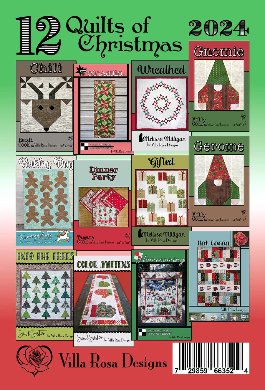 12 Quilts of Christmas Villa Rosa Designs