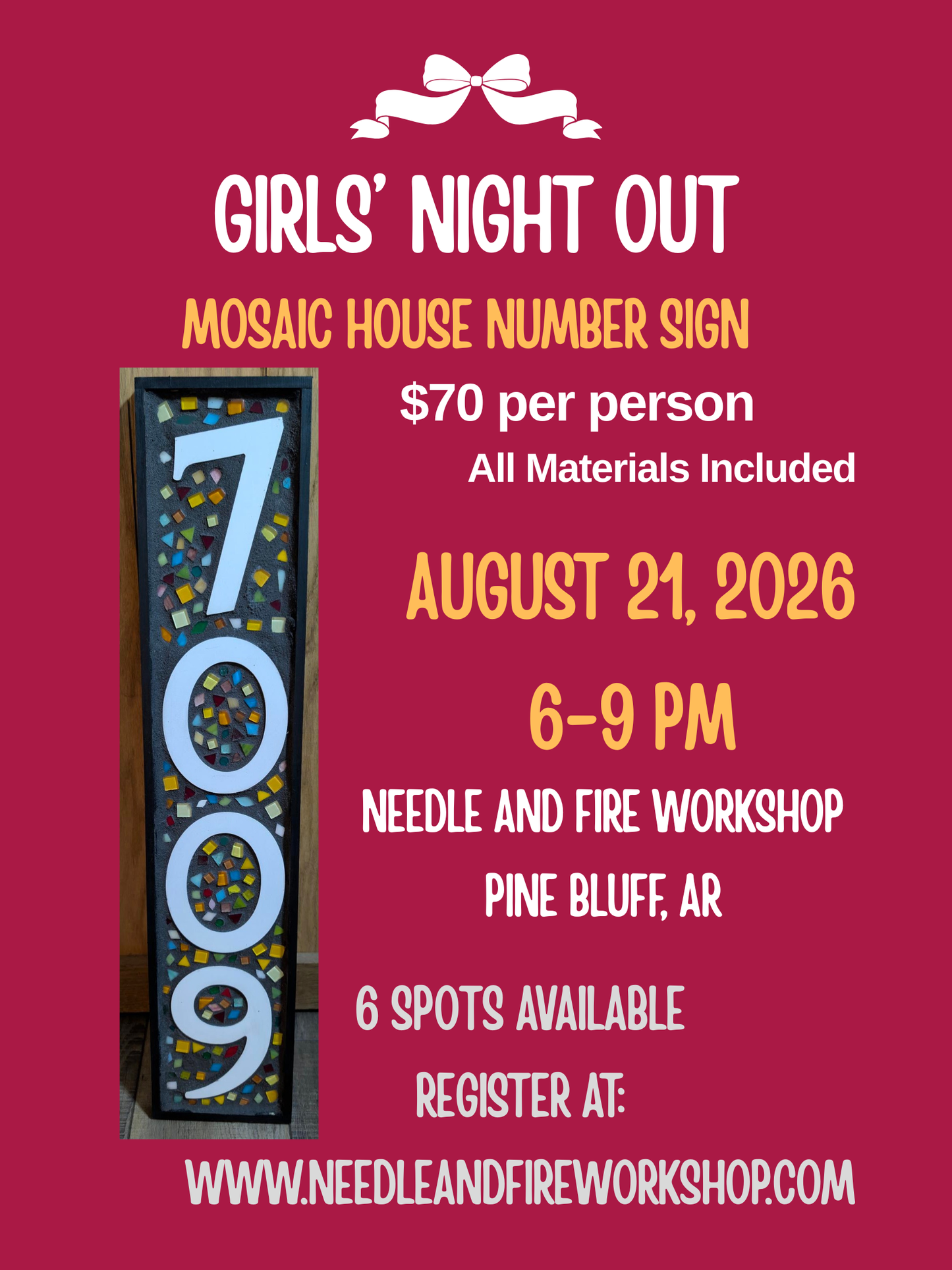 Girls Night Out: Mosaic House Number Sign