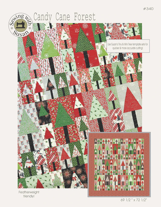 Candy Cane Forest Quilt Pattern + Acrylic Templates