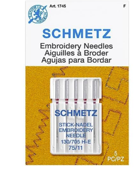 Schmetz 75/11 Embroidery Needles