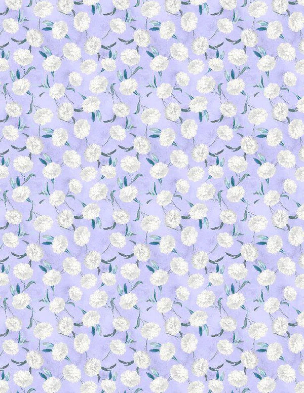Wilmington Prints – Morning Blooms – Purple Small Floral Toss (Sold in ½-yard increments)