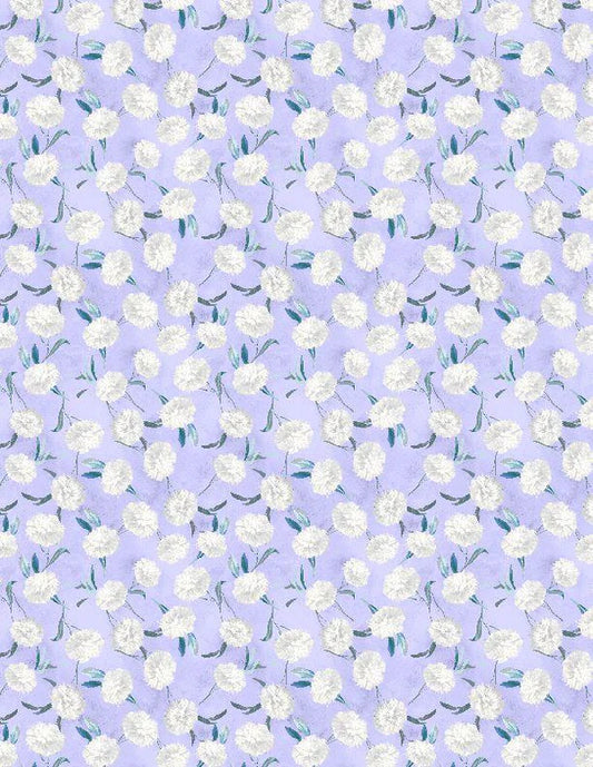 Wilmington Prints – Morning Blooms – Purple Small Floral Toss (Sold in ½-yard increments)